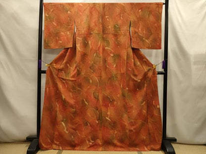平和屋着物■上質な小紋　幾何学文様　暈し染め　正絹　逸品　AABL4376sx