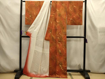平和屋着物■上質な小紋　幾何学文様　暈し染め　正絹　逸品　AABL4376sx