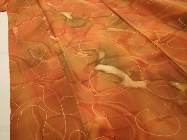 平和屋着物■上質な小紋　幾何学文様　暈し染め　正絹　逸品　AABL4376sx