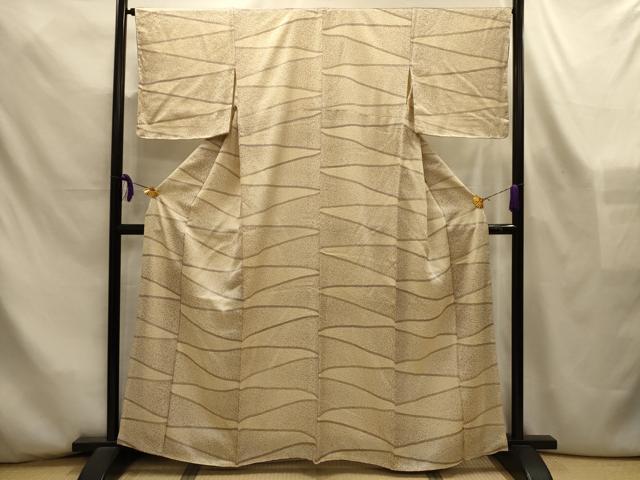 平和屋着物■上質な小紋　幾何学文様　正絹　逸品　AABL4381sx
