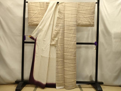 平和屋着物■上質な小紋　幾何学文様　正絹　逸品　AABL4381sx