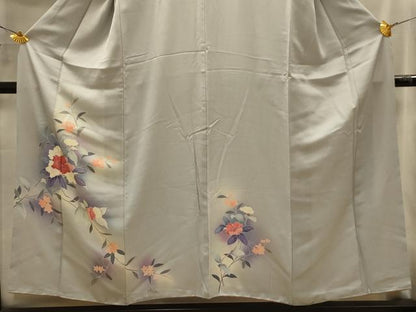 平和屋着物■訪問着　友禅　草花文　暈し染め　正絹　逸品　AABL4386sx
