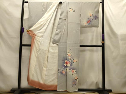 平和屋着物■訪問着　友禅　草花文　暈し染め　正絹　逸品　AABL4386sx