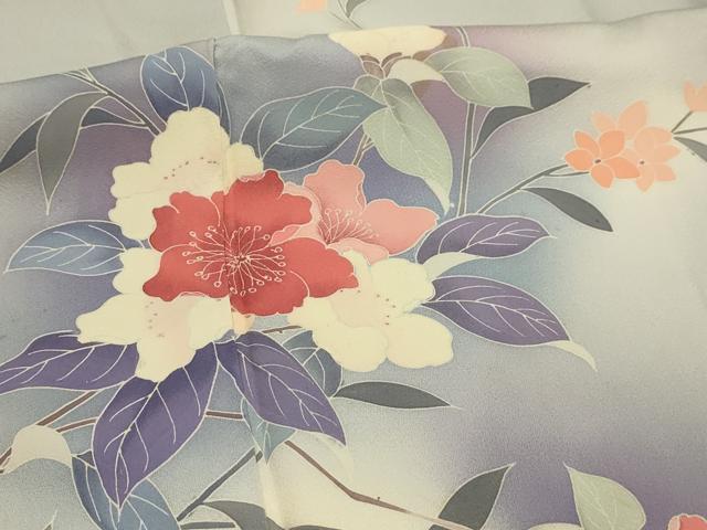 平和屋着物■訪問着　友禅　草花文　暈し染め　正絹　逸品　AABL4386sx