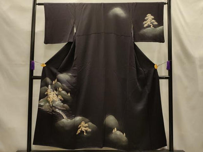 平和屋着物■訪問着　風景文　暈し染め　金銀彩　正絹　逸品　AABL4389sx