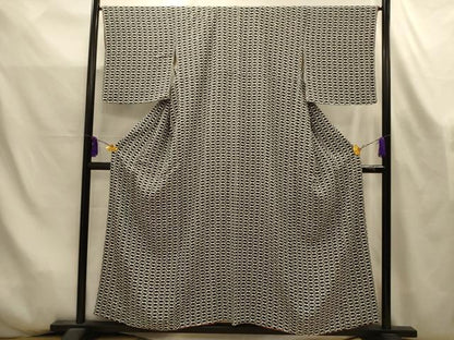 平和屋着物■上質な小紋　菱文　正絹　逸品　AABL4391sx