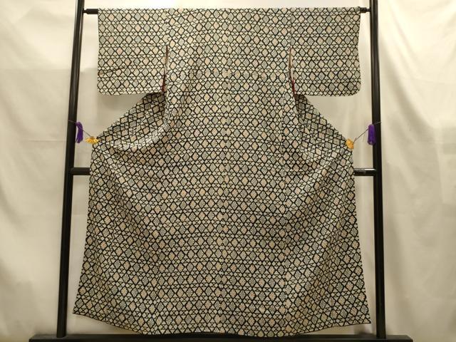 平和屋着物■上質な小紋　花菱文　正絹　逸品　AABL4393sx