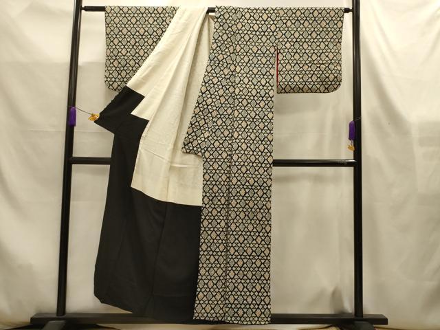 平和屋着物■上質な小紋　花菱文　正絹　逸品　AABL4393sx