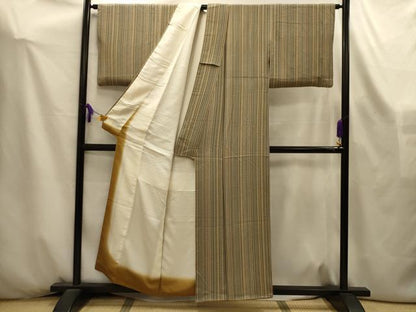 平和屋着物■上質な小紋　間道　正絹　逸品　AABL4395sx