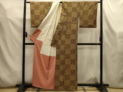 平和屋着物■上質な小紋　草花尽くし　正絹　逸品　AABL4400sx