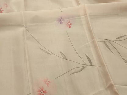 平和屋着物■長襦袢　無双仕立て　作家物　草花文　花の夢　暈し染め　正絹　逸品　AABL4406sx