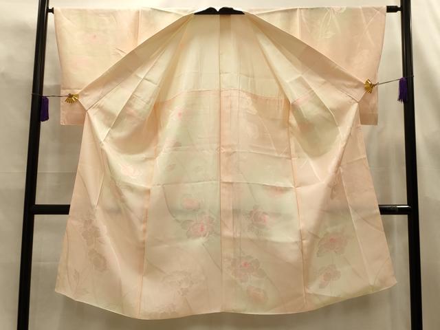平和屋着物■長襦袢　無双仕立て　流水花文　暈し染め　正絹　逸品　AABL4412sx