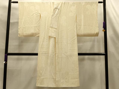 平和屋着物■長襦袢　袷　菊尽くし　蜂蜜色　金糸　正絹　逸品　AABL4413sx