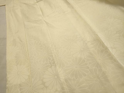 平和屋着物■長襦袢　袷　菊尽くし　蜂蜜色　金糸　正絹　逸品　AABL4413sx