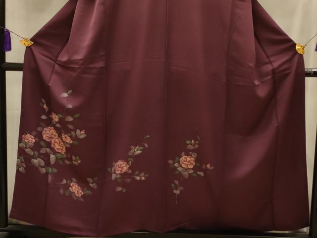 平和屋着物■訪問着　手描き　枝花文　正絹　逸品　AABL4415sx