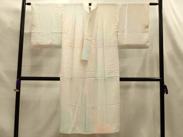 平和屋着物■長襦袢　無双仕立て　草花文　暈し染め　正絹　逸品　AABL4416sx