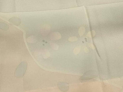 平和屋着物■長襦袢　無双仕立て　草花文　暈し染め　正絹　逸品　AABL4416sx