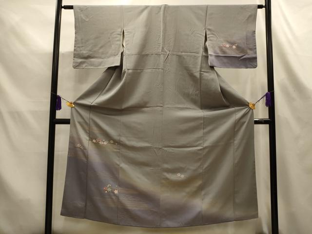 平和屋着物■訪問着　刺繍　露芝花文　暈し染め　金糸　金彩　正絹　逸品　AABL4426sx