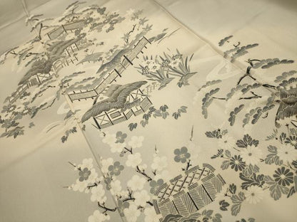平和屋着物■訪問着　風景文　暈し染め　正絹　逸品　AABL4428sx