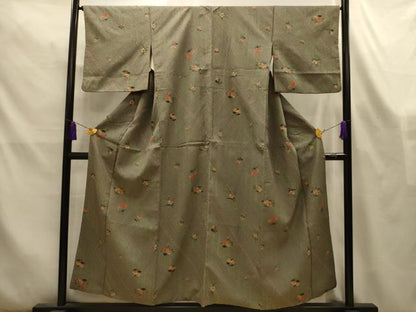 平和屋着物■上質な小紋　草花文　正絹　逸品　AABL4432sx