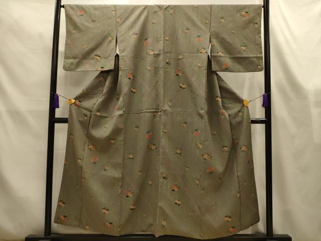 平和屋着物■上質な小紋　草花文　正絹　逸品　AABL4432sx