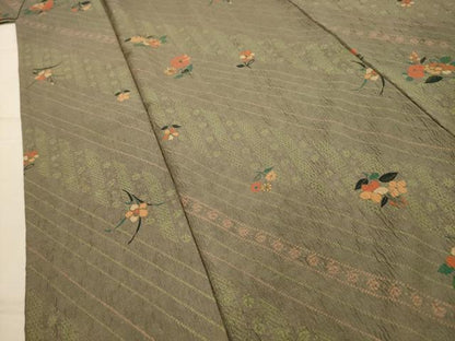 平和屋着物■上質な小紋　草花文　正絹　逸品　AABL4432sx