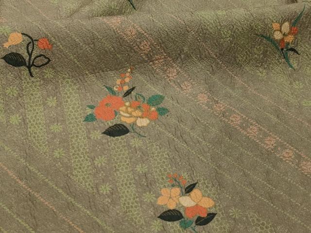 平和屋着物■上質な小紋　草花文　正絹　逸品　AABL4432sx