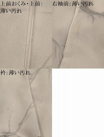 平和屋着物■上質な小紋　地紋起こし　枝文　暈し染め　正絹　逸品　AABL4434sx