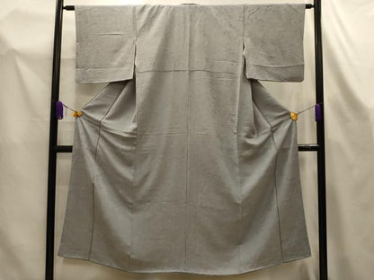 平和屋着物■上質な色無地　花唐草地紋　薄墨色　正絹　逸品　AABL4445sx