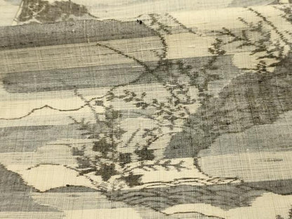平和屋着物■上質な紬　雲取草花文　正絹　逸品　AABL4446sx