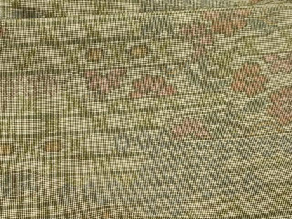 平和屋着物■本場大島紬　7マルキ　網目花文　正絹　逸品　AABL4450sx