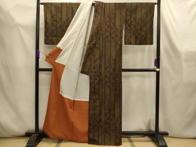 平和屋着物■小紋　花間道　洗える着物　AABL4451sx