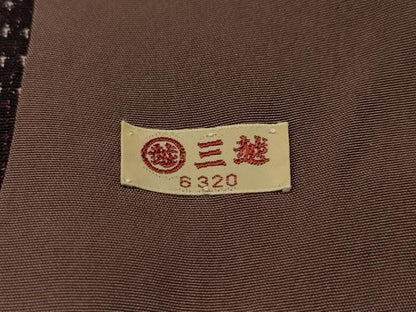平和屋着物■白鷹お召　幾何学文様　三越扱い　正絹　逸品　AABL4457sx