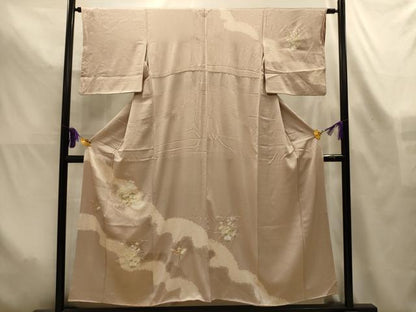 平和屋着物■訪問着　絞り　刺繍　花筏文　正絹　逸品　AABL4463sx