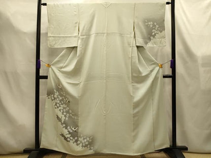 平和屋着物■訪問着　花鳥文　暈し染め　三越扱い　正絹　逸品　AABL4467sx