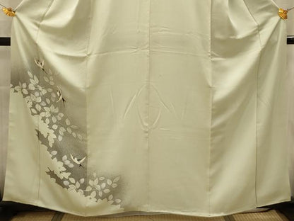 平和屋着物■訪問着　花鳥文　暈し染め　三越扱い　正絹　逸品　AABL4467sx
