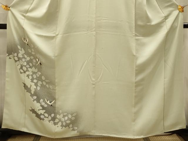 平和屋着物■訪問着　花鳥文　暈し染め　三越扱い　正絹　逸品　AABL4467sx