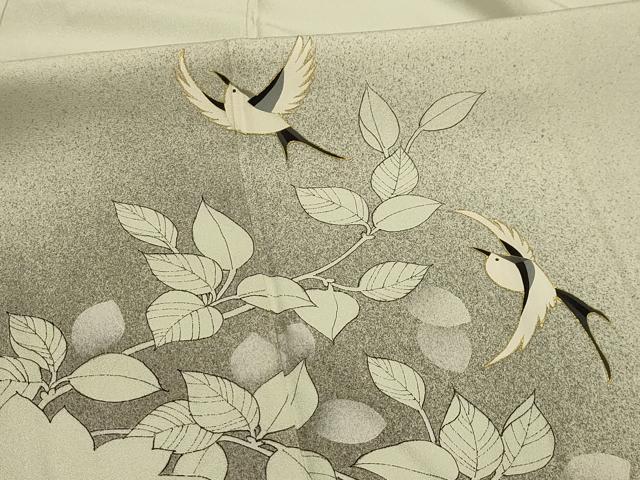 平和屋着物■訪問着　花鳥文　暈し染め　三越扱い　正絹　逸品　AABL4467sx