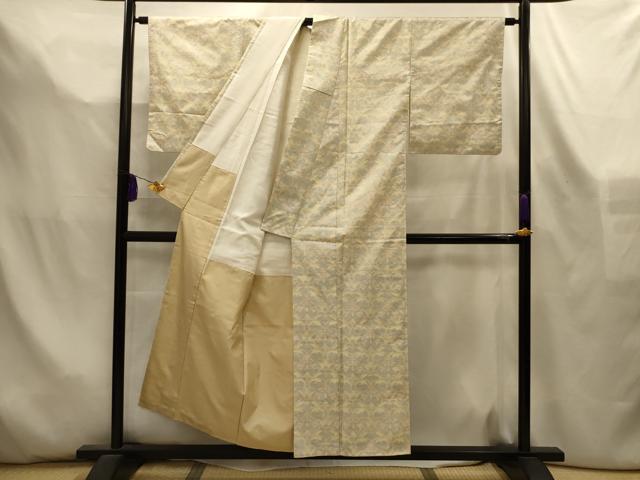 平和屋着物■上質な紬　草花文　正絹　逸品　AABL4468sx