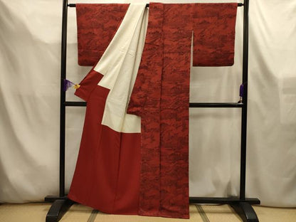 平和屋着物■上質な小紋　東海道五十三次　鬼しぼ縮緬　正絹　逸品　AABL4472sx