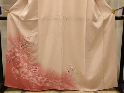 平和屋着物■訪問着　枝花文　暈し染め　正絹　逸品　AABL4474sx