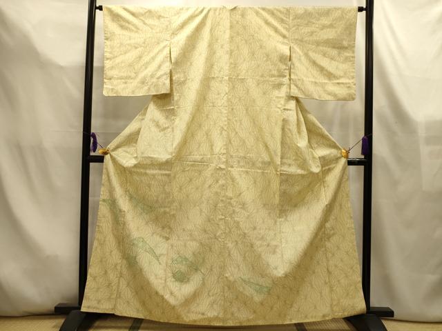 平和屋着物■中国三大刺繍　汕頭刺繍　スワトウ刺繍　訪問着　紬　扇面花紋　正絹　逸品　AABL4475sx