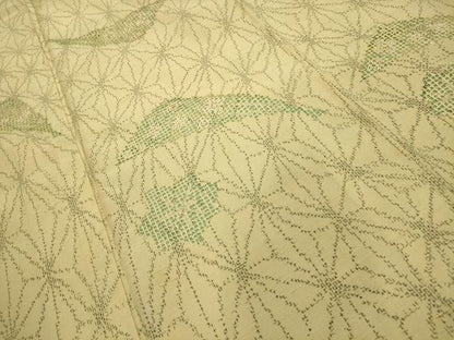 平和屋着物■中国三大刺繍　汕頭刺繍　スワトウ刺繍　訪問着　紬　扇面花紋　正絹　逸品　AABL4475sx