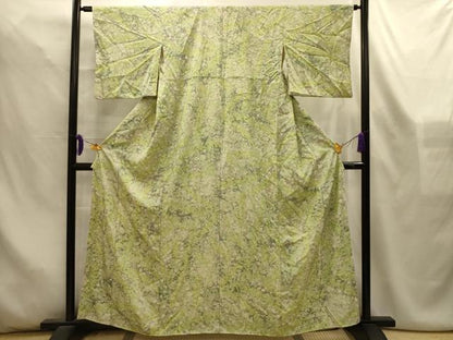 平和屋着物■上質な小紋　草花文　正絹　逸品　AABL4479sx