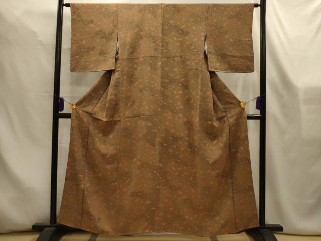 平和屋着物■上質な小紋　草花文　正絹　逸品　AABL4480sx