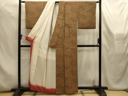 平和屋着物■上質な小紋　草花文　正絹　逸品　AABL4480sx