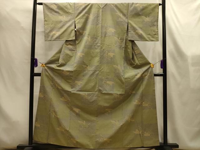 平和屋着物■上質な紬　舞葉文　正絹　逸品　AABL4487sx