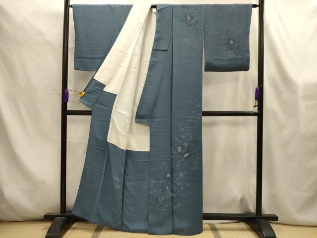 平和屋着物■訪問着　駒刺繍　草花文　金彩　正絹　逸品　AABL4493sx