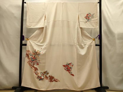 平和屋着物■訪問着　道長花文　金彩　正絹　逸品　AABL4494sx