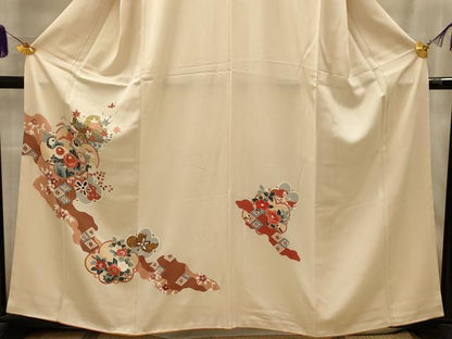 平和屋着物■訪問着　道長花文　金彩　正絹　逸品　AABL4494sx